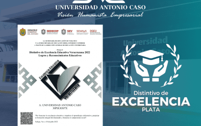 Universidad Antonio Caso obtiene el Distintivo Excelencia Educativa